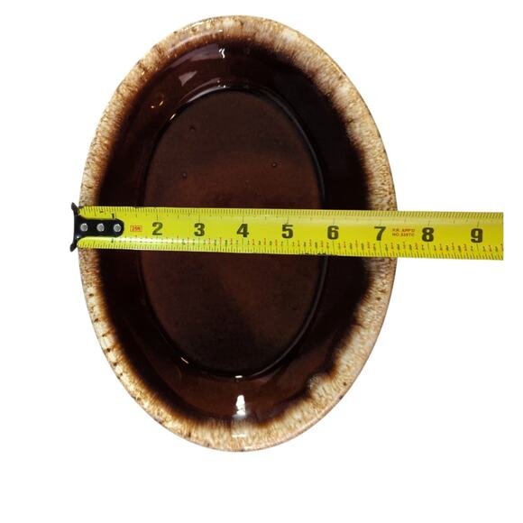 Vintage Hull Pottery Brown Drip Oval Covered Casserole with Lid 10" Oven Proof - Picture 8 of 10